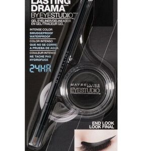 Maybelline Eye Studio Lasting Drama Waterproof Gel Liner, Charcoal, 0.106oz